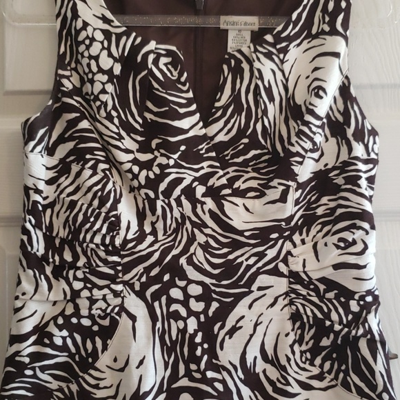 André Oliver linen white & brown dress - Picture 2 of 5